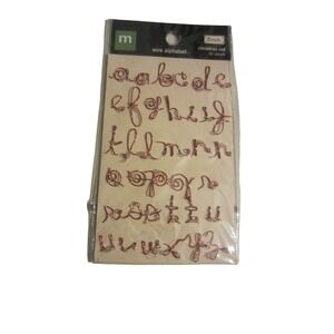 Making Memories Wire Alphabet Christmas Red 36 Letters